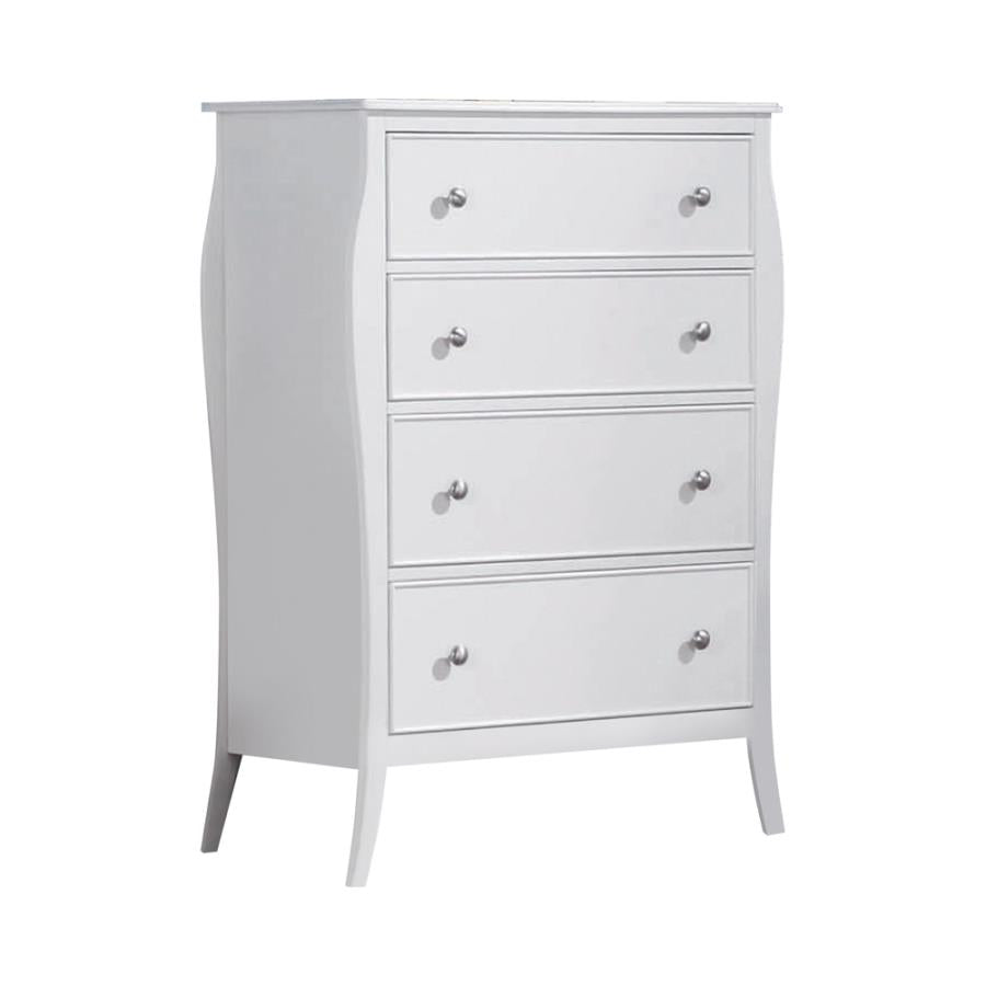 Dominique White Twin Bed 5 Pc Set - MyWaynesHome #