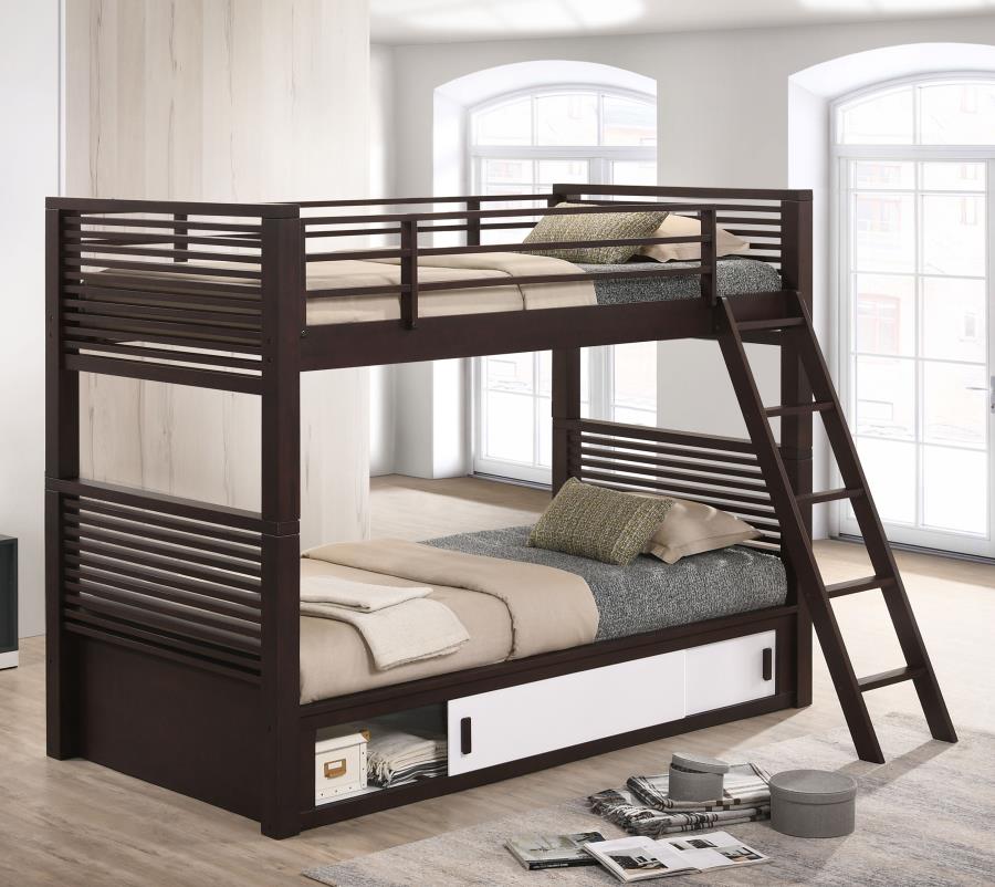 Oliver Brown Twin / Twin Bunk Bed - MyWaynesHome #