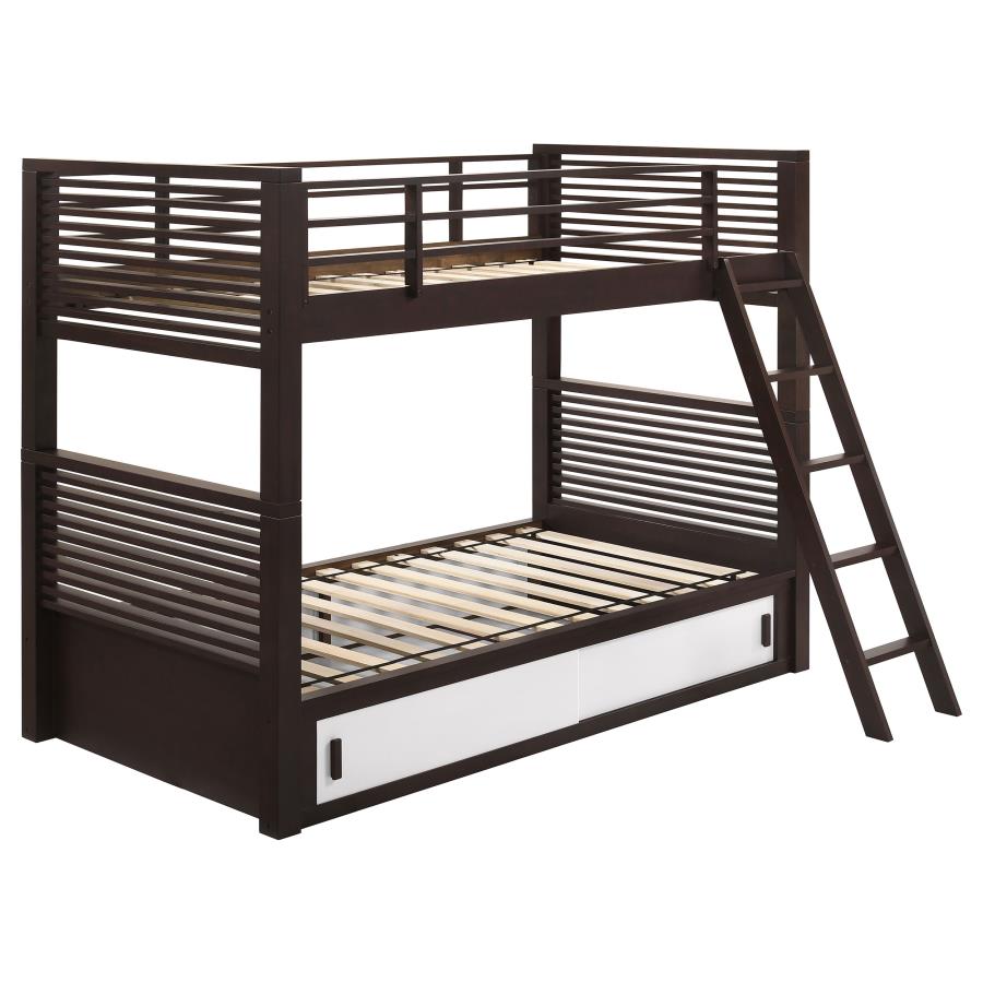 Oliver Brown Twin / Twin Bunk Bed - MyWaynesHome #