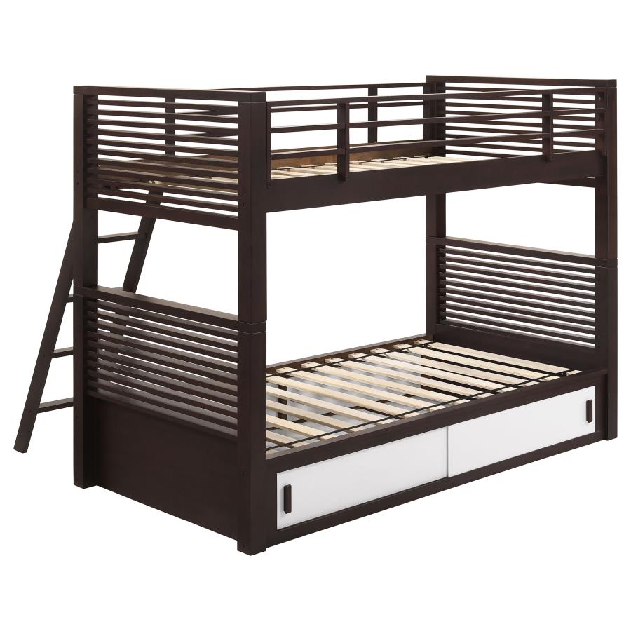 Oliver Brown Twin / Twin Bunk Bed - MyWaynesHome #