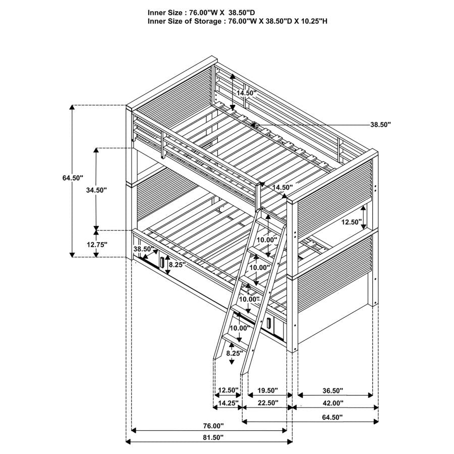 Oliver Brown Twin / Twin Bunk Bed - MyWaynesHome #