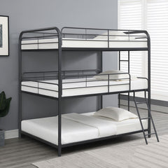 Garner Grey Full / Full / Full Triple Bunk Bed - MyWaynesHome #