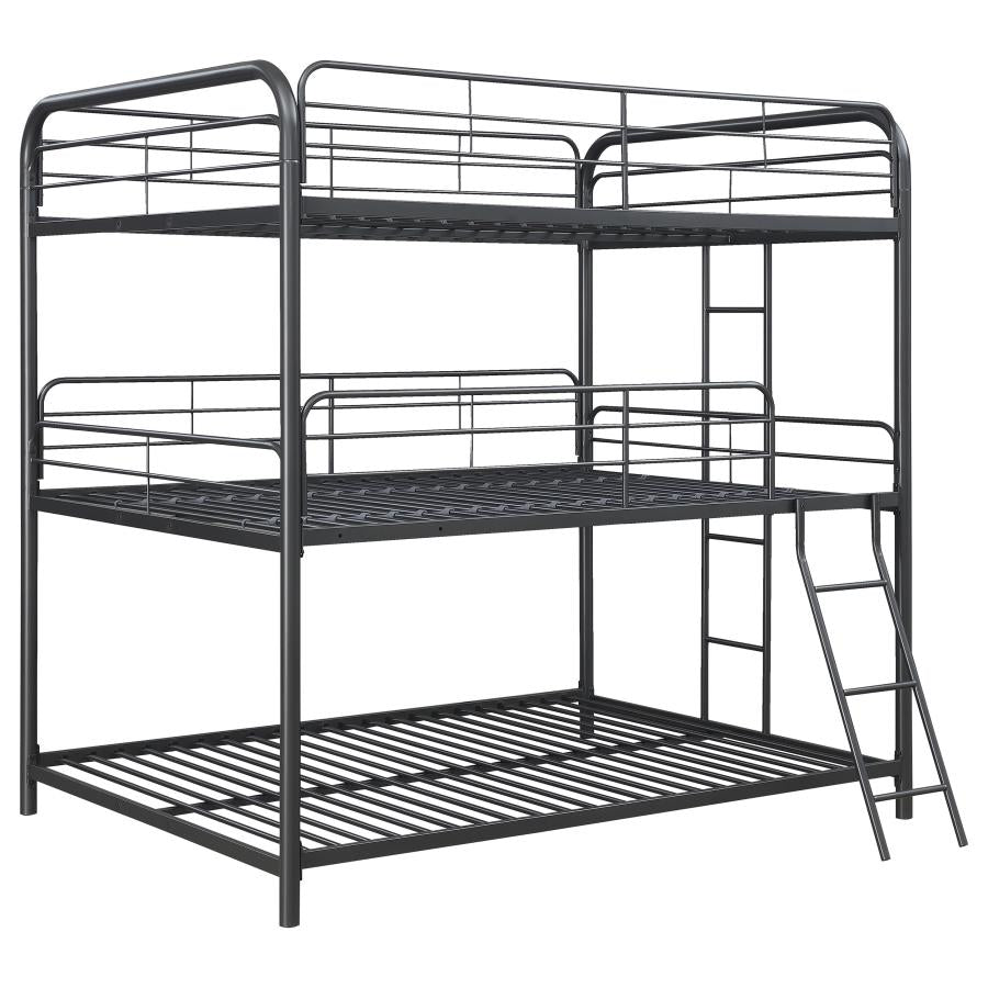 Garner Grey Full / Full / Full Triple Bunk Bed - MyWaynesHome #