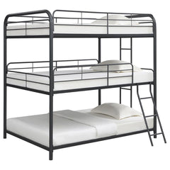 Garner Grey Full / Full / Full Triple Bunk Bed - MyWaynesHome #