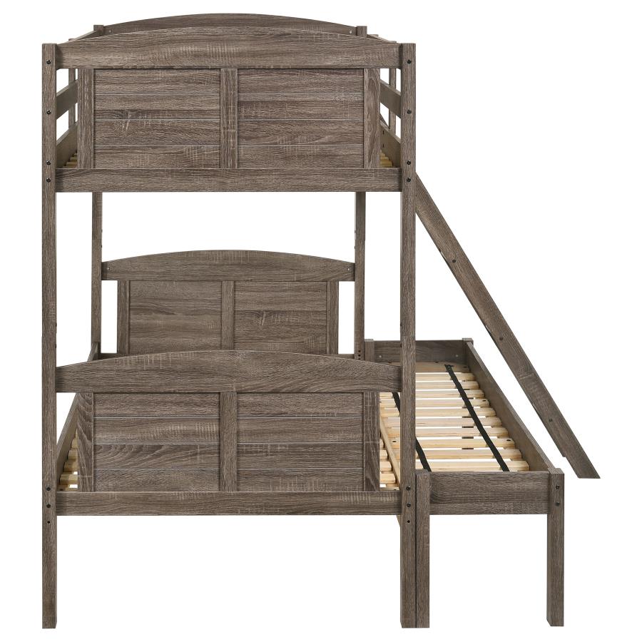 Flynn Brown Twin / Full Bunk Bed - MyWaynesHome #