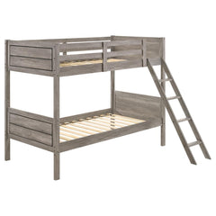 Ryder Grey Twin / Twin Bunk Bed - MyWaynesHome #