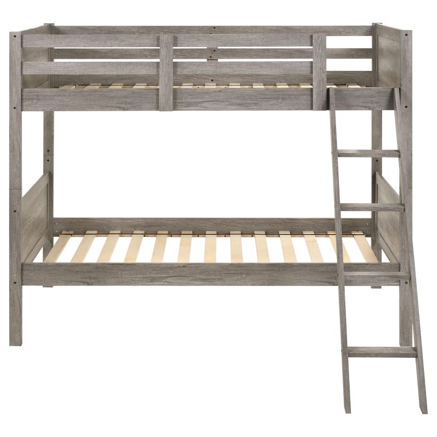 Ryder Grey Twin / Twin Bunk Bed - MyWaynesHome #