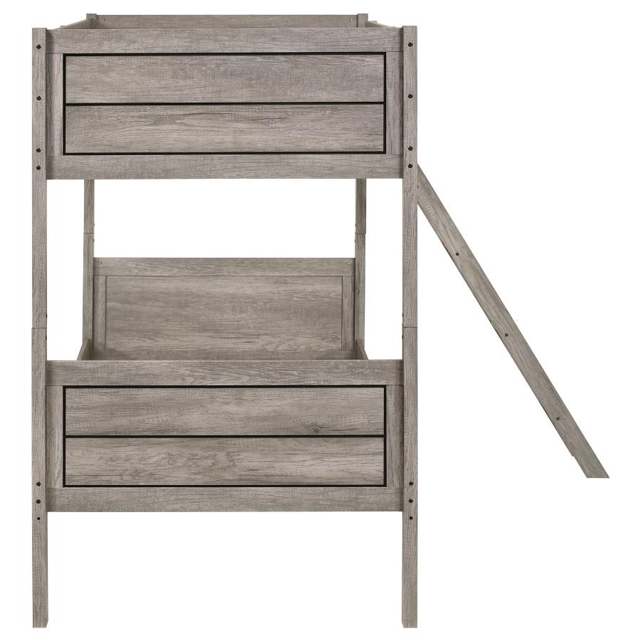 Ryder Grey Twin / Twin Bunk Bed - MyWaynesHome #