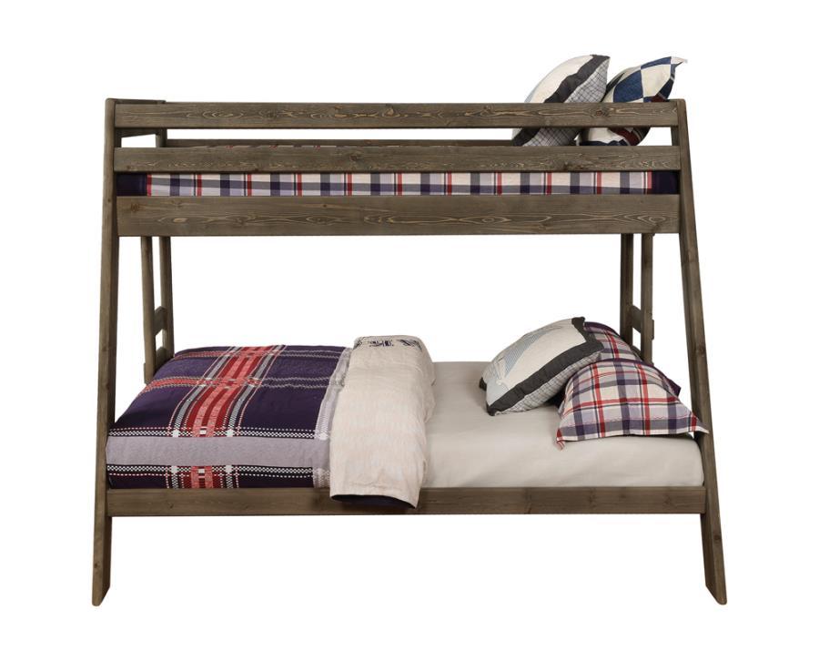 Wrangle Hill Grey Twin / Full Bunk Bed - MyWaynesHome #