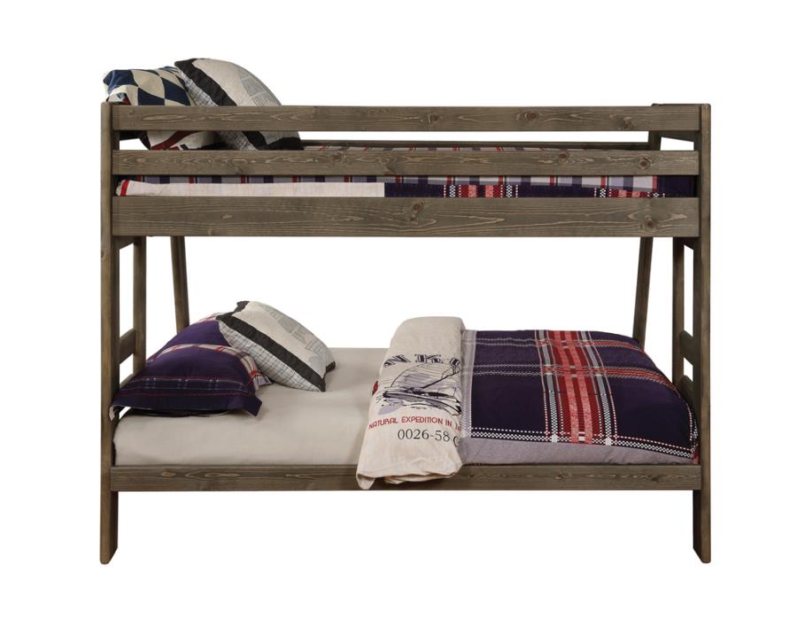 Wrangle Hill Grey Twin / Full Bunk Bed - MyWaynesHome #