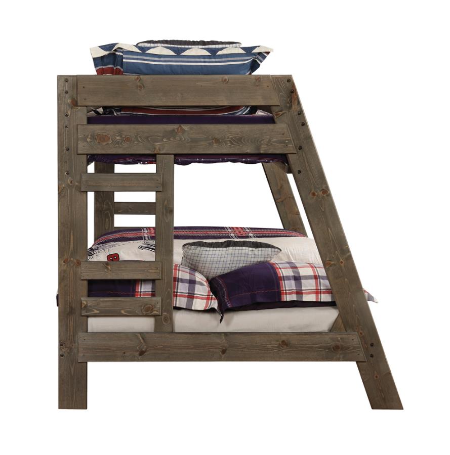 Wrangle Hill Grey Twin / Full Bunk Bed - MyWaynesHome #