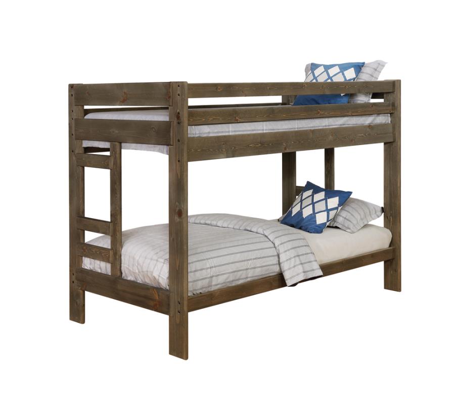 Wrangle Hill Grey Twin / Twin Bunk Bed - MyWaynesHome #