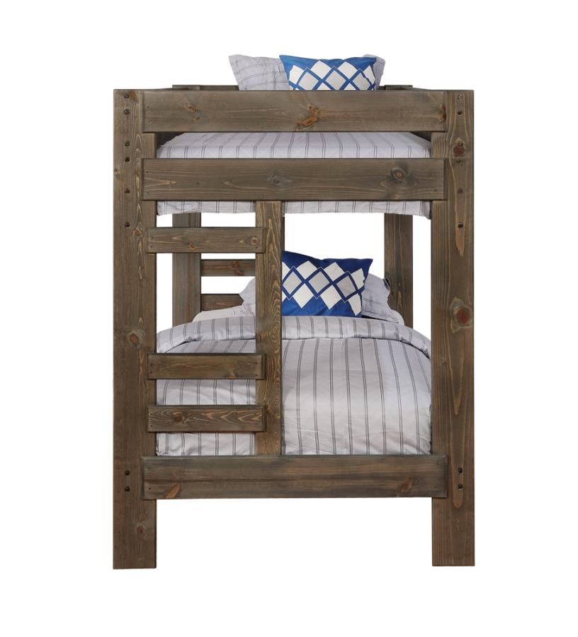 Wrangle Hill Grey Twin / Twin Bunk Bed - MyWaynesHome #