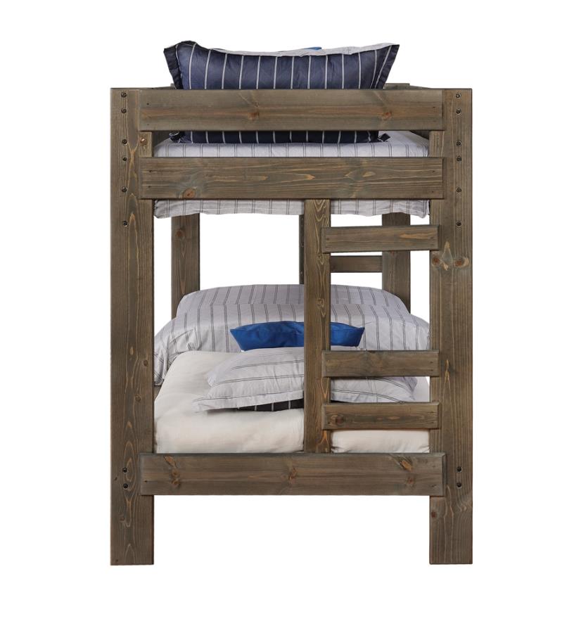 Wrangle Hill Grey Twin / Twin Bunk Bed - MyWaynesHome #