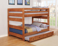 Wrangle Hill Brown Trundle W/ Bunkie Mattress - MyWaynesHome #