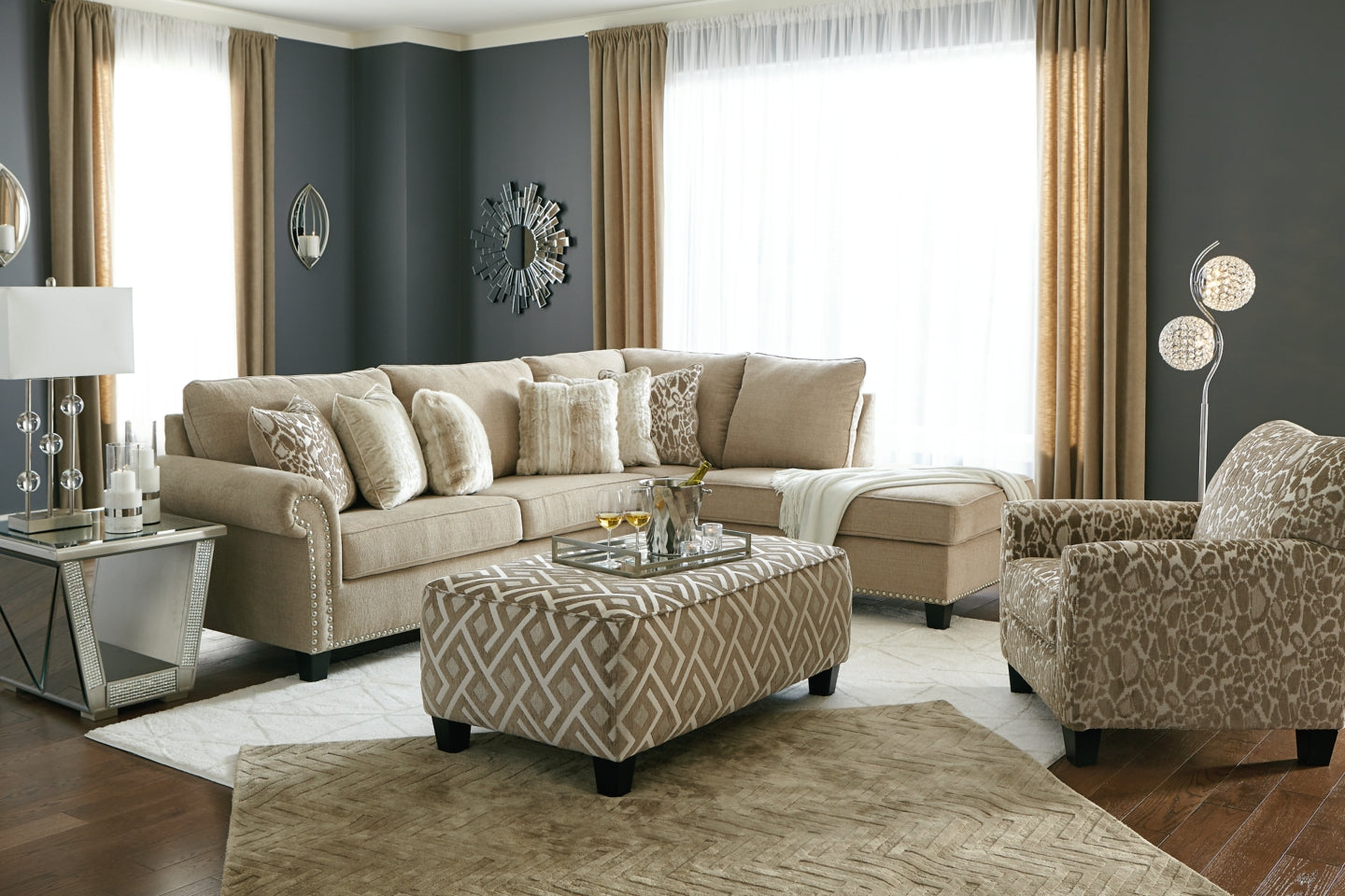 Dovemont 2-Piece Sectional with Chair and Ottoman - MyWaynesHome #