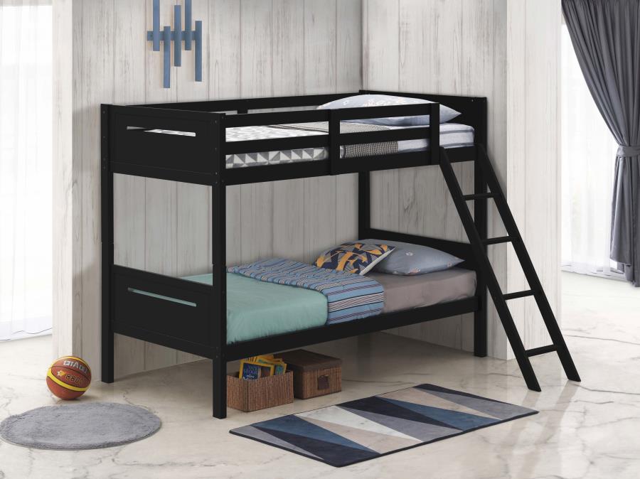 Littleton Black Twin / Twin Bunk Bed - MyWaynesHome #