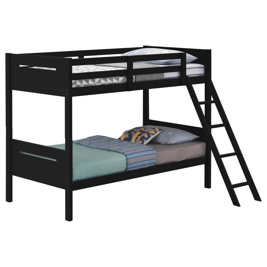 Littleton Black Twin / Twin Bunk Bed - MyWaynesHome #