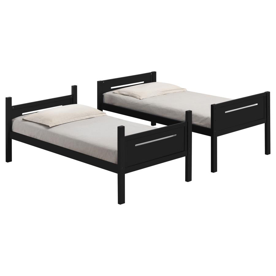 Littleton Black Twin / Twin Bunk Bed - MyWaynesHome #