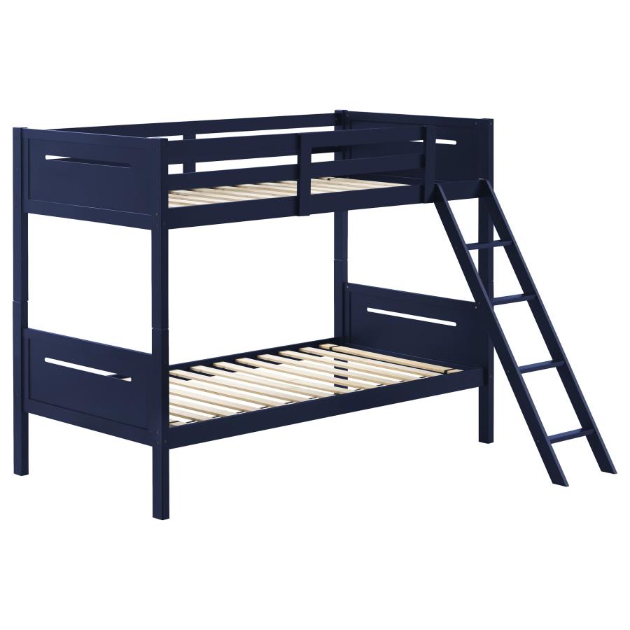 Littleton Blue Twin / Twin Bunk Bed - MyWaynesHome #