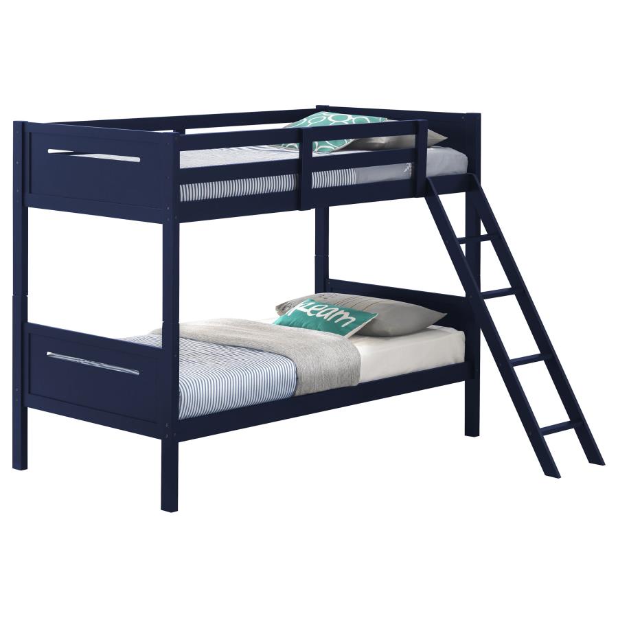 Littleton Blue Twin / Twin Bunk Bed - MyWaynesHome #