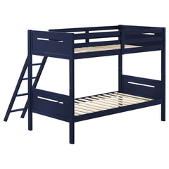 Littleton Blue Twin / Twin Bunk Bed - MyWaynesHome #