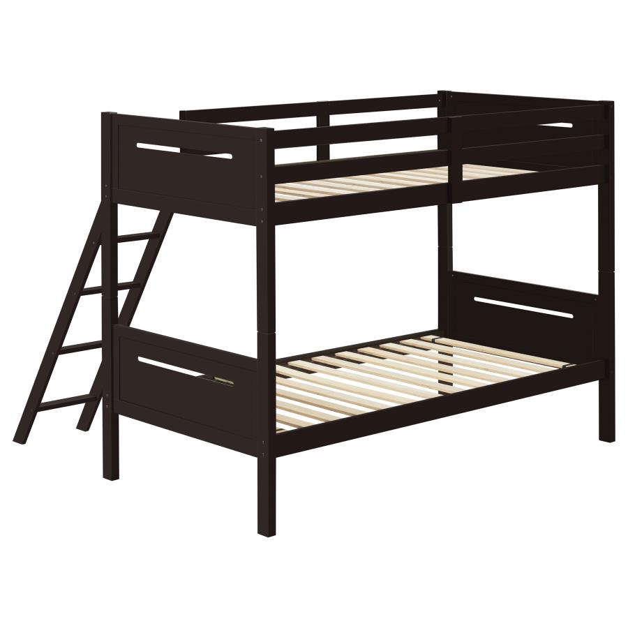 Littleton Brown Twin / Twin Bunk Bed - MyWaynesHome #
