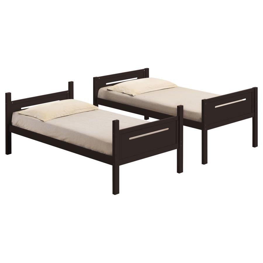 Littleton Brown Twin / Twin Bunk Bed - MyWaynesHome #