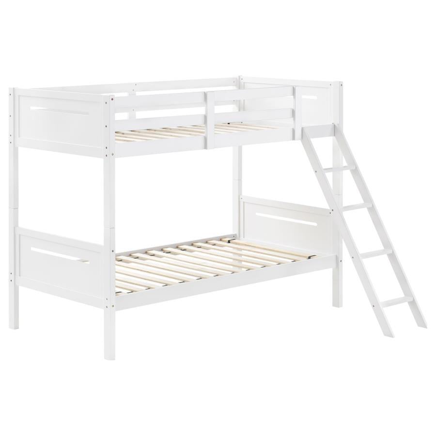 Littleton White Twin / Twin Bunk Bed - MyWaynesHome #