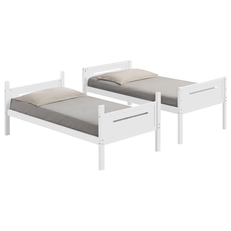 Littleton White Twin / Twin Bunk Bed - MyWaynesHome #