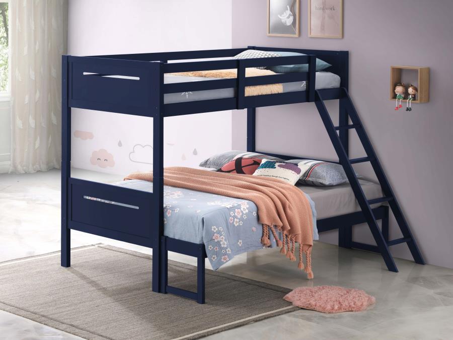 Littleton Blue Twin / Full Bunk Bed - MyWaynesHome #