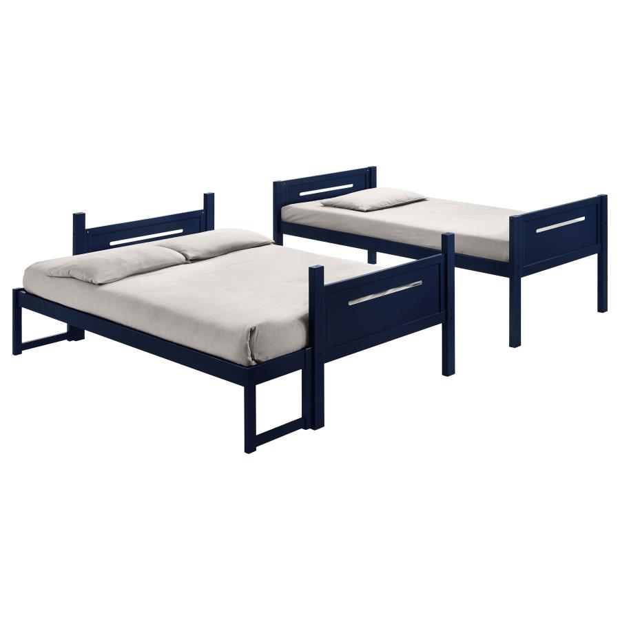 Littleton Blue Twin / Full Bunk Bed - MyWaynesHome #