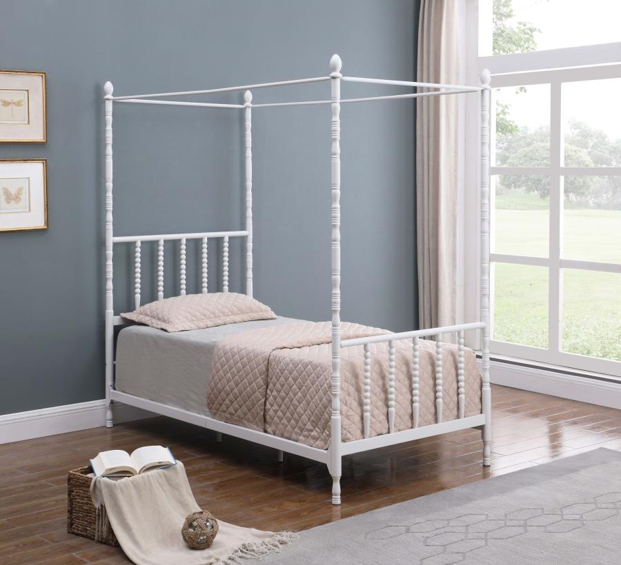 Betony White Twin Canopy Bed - MyWaynesHome #