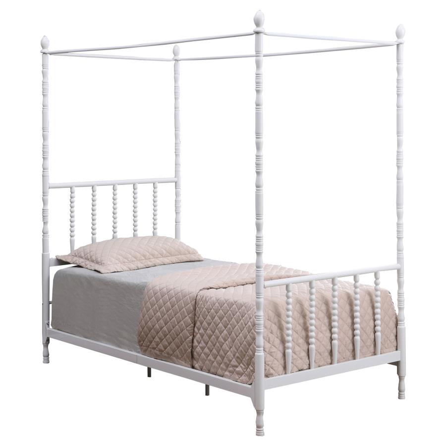 Betony White Twin Canopy Bed - MyWaynesHome #