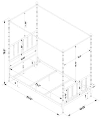 Betony White Twin Canopy Bed - MyWaynesHome #