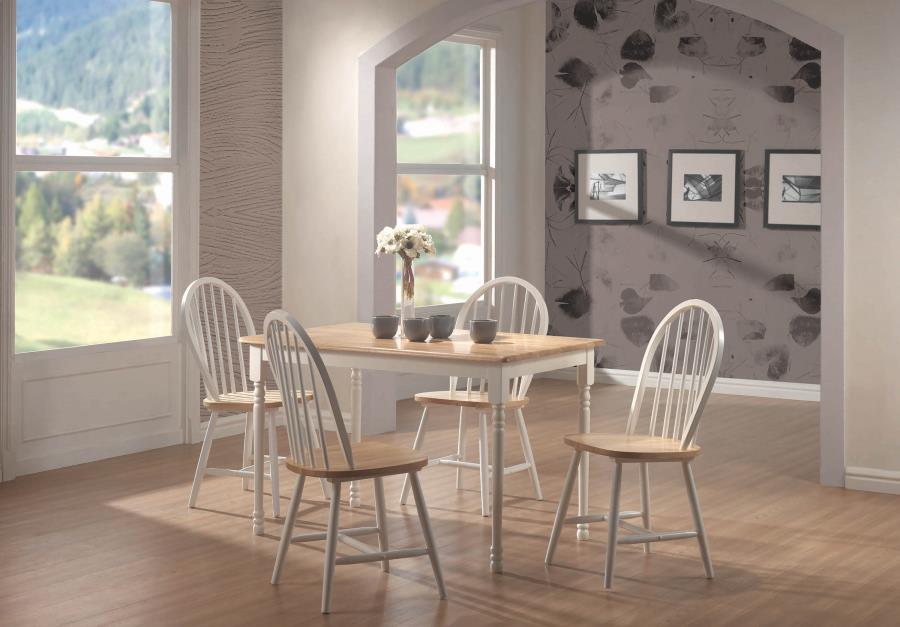 Taffee White 5 Pc Dining Set - MyWaynesHome #
