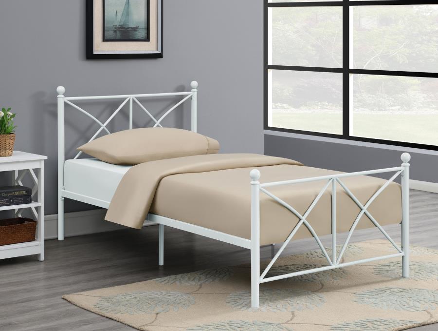 Hart White Twin Bed - MyWaynesHome #