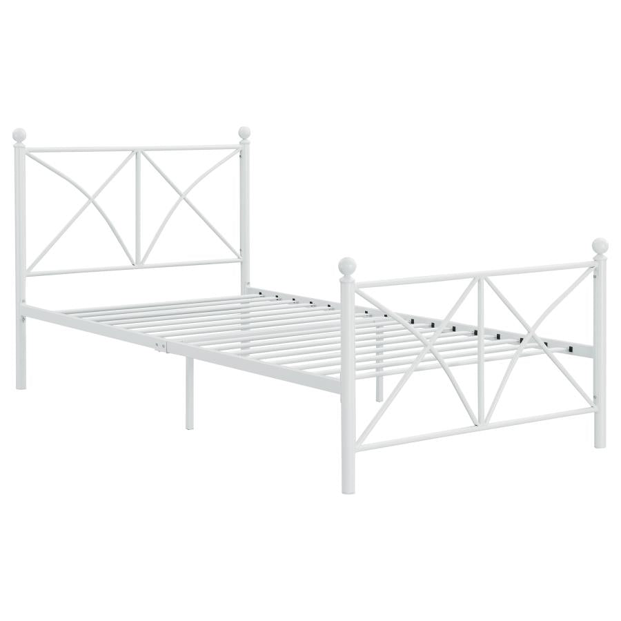 Hart White Twin Bed - MyWaynesHome #
