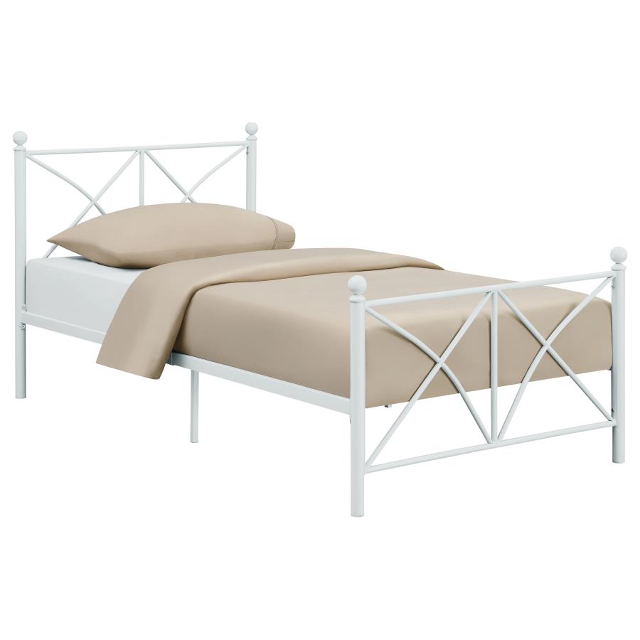 Hart White Twin Bed - MyWaynesHome #