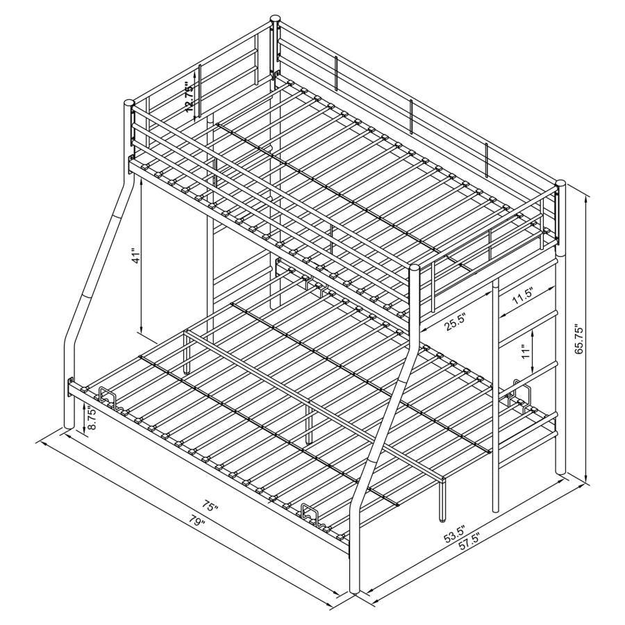 Hayward Black Twin / Full Bunk Bed - MyWaynesHome #