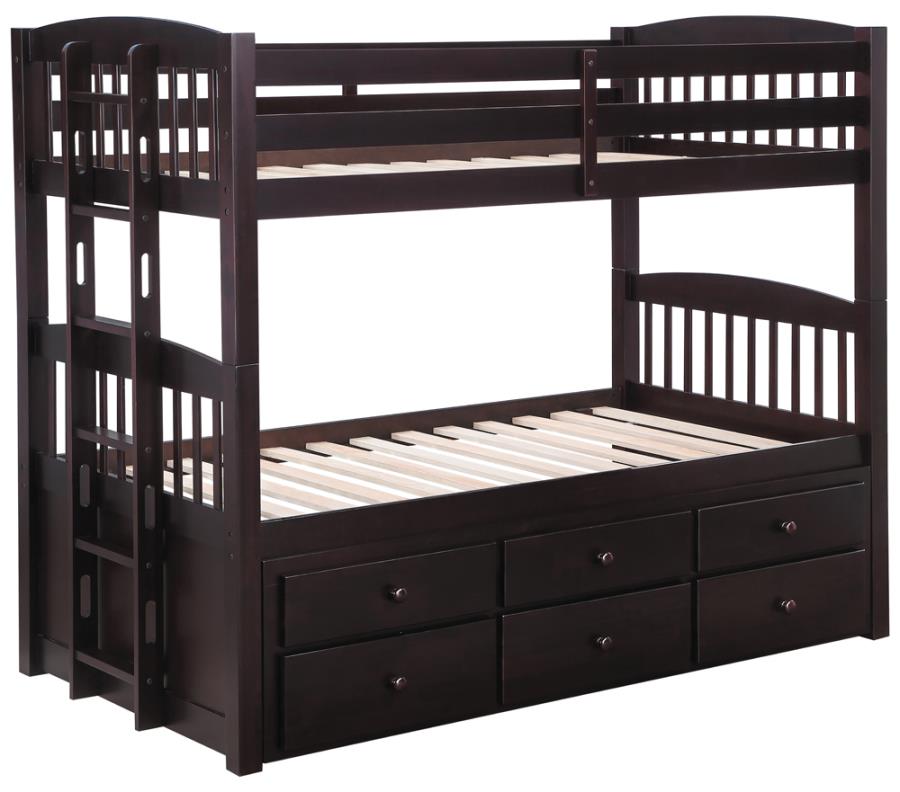 Kensington Brown Twin / Twin Bunk Bed - MyWaynesHome #
