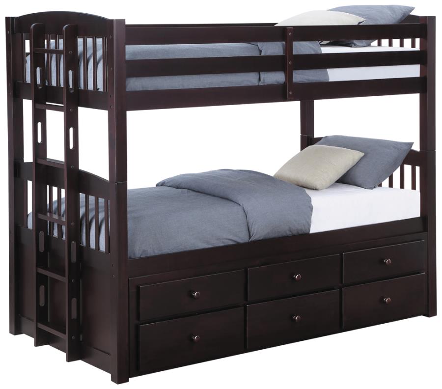 Kensington Brown Twin / Twin Bunk Bed - MyWaynesHome #