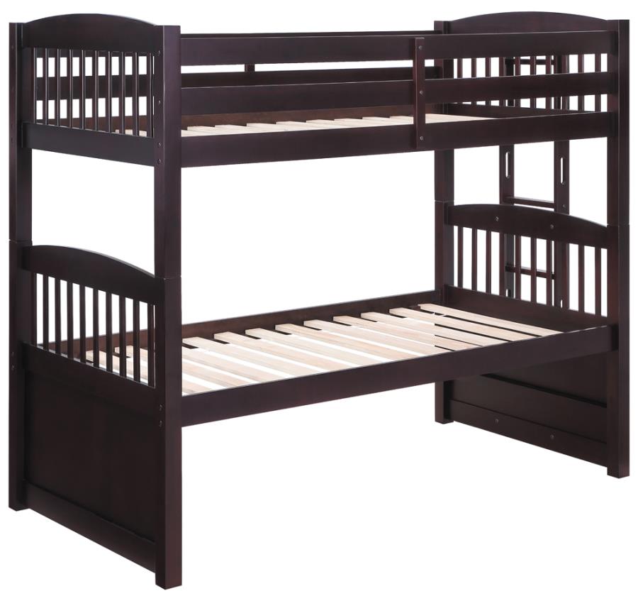 Kensington Brown Twin / Twin Bunk Bed - MyWaynesHome #