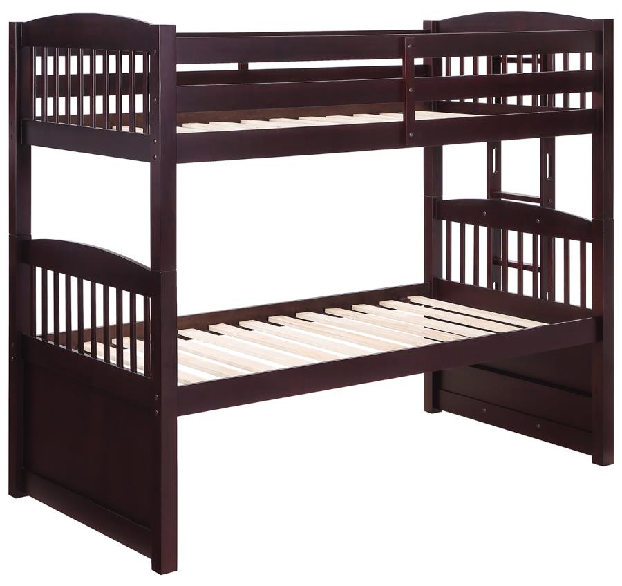 Kensington Brown Twin / Twin Bunk Bed - MyWaynesHome #