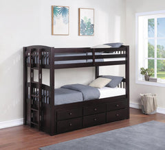 Kensington Brown Twin / Twin Bunk Bed - MyWaynesHome #