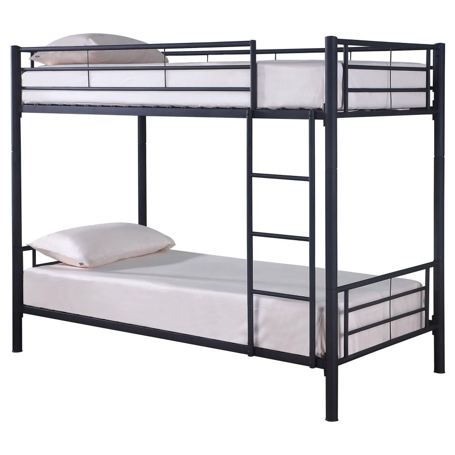 Hayward Black Twin / Twin Bunk Bed - MyWaynesHome #
