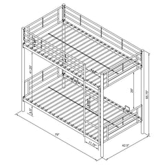 Hayward Black Twin / Twin Bunk Bed - MyWaynesHome #
