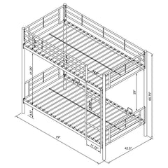 Hayward Silver Twin / Twin Bunk Bed - MyWaynesHome #