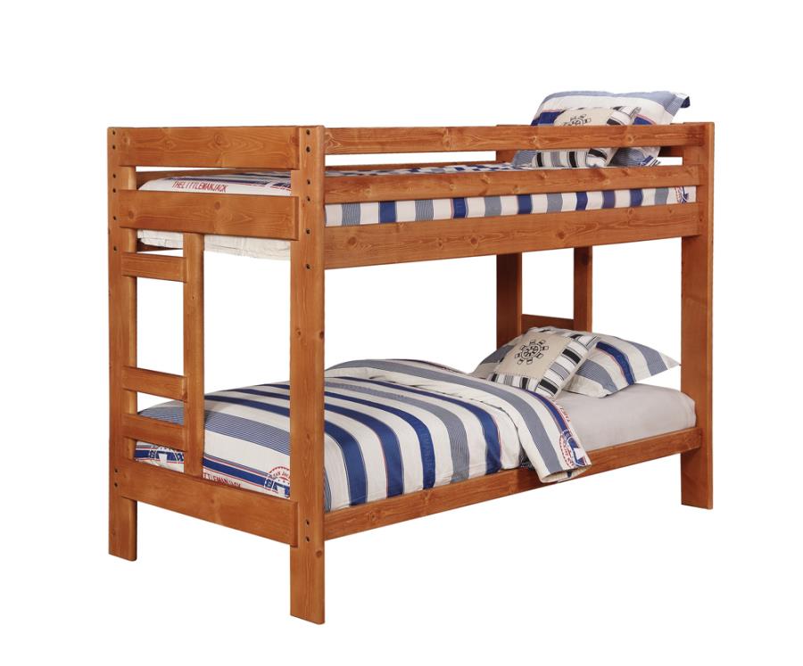Wrangle Hill Brown Twin / Twin Bunk Bed - MyWaynesHome #