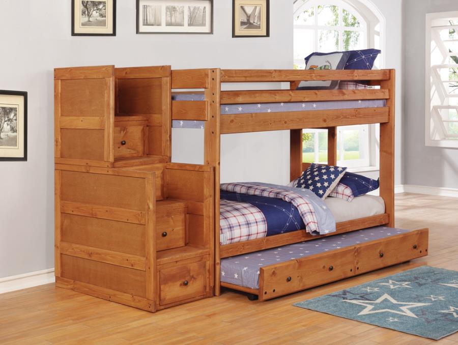Wrangle Hill Brown Twin / Twin Bunk Bed - MyWaynesHome #